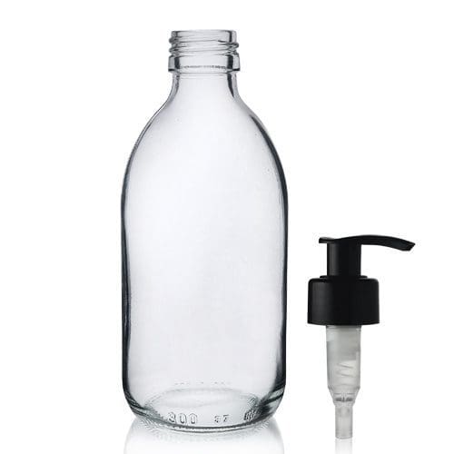 Ml Clear Glass Medicine Bottle With Lotion Pump Ampulla