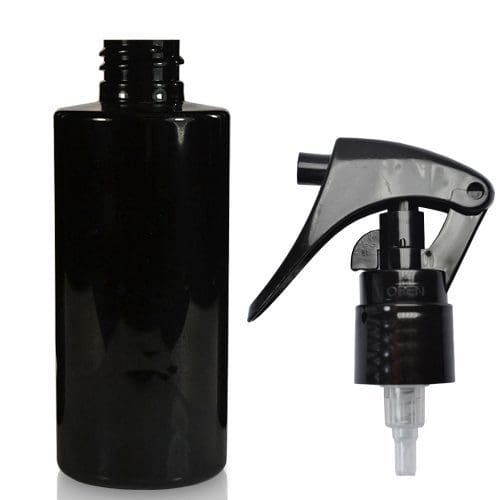 100ml Black Plastic Bottle With Trigger Spray Ampulla Ltd