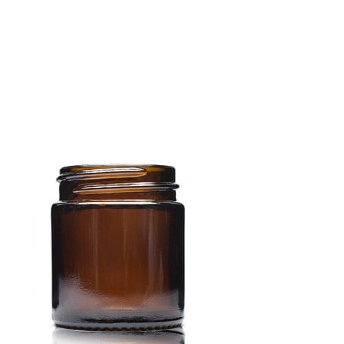 30ml Amber Glass Cosmetic Jar With Aluminium Cap Ampulla