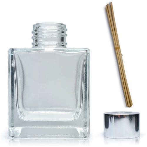 100ml Square Oil Diffuser Bottle With 100ml Karen Diffuser Bottle & Gloss Cap