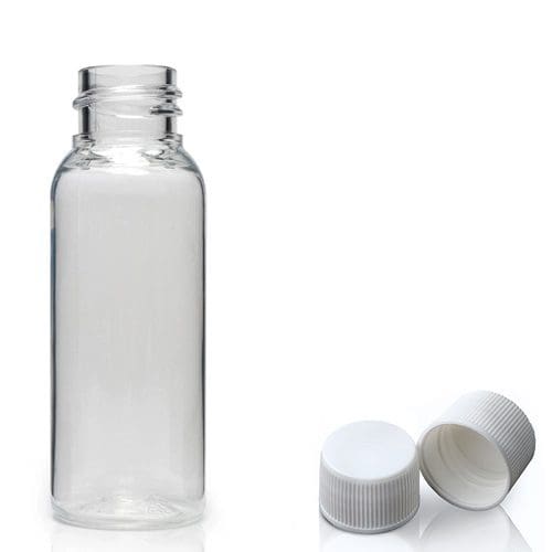 30ml Clear PET Bottle & Screw Cap - Ampulla Ltd - 0161 367 1414