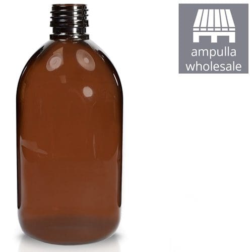 500ml Amber PET Plastic Sirop Bottles Wholesale - Ampulla Packaging