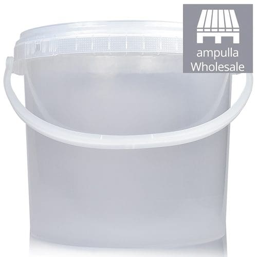 Buy 5 Litre Capacity Small Plastic Bucket with Handle in red cream