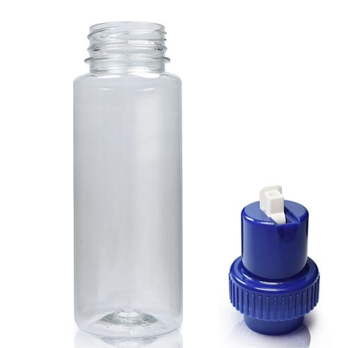 250ml Slim Plastic Juice Bottle With Lid - Ampulla Ltd - 0161 367 1414