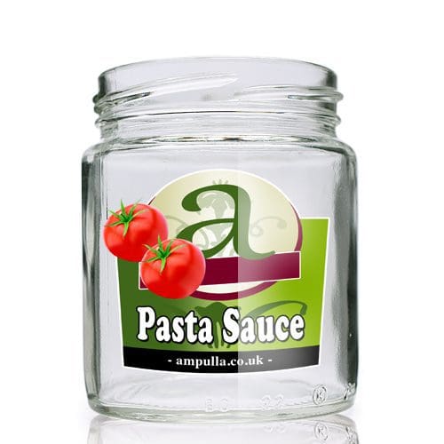 250ml Clear Glass Pasta Sauce Jar - Ampulla Ltd - 0161 367 1414