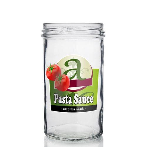 277ml Clear Glass Pasta Sauce Jar - Ampulla Ltd - 0161 367 1414