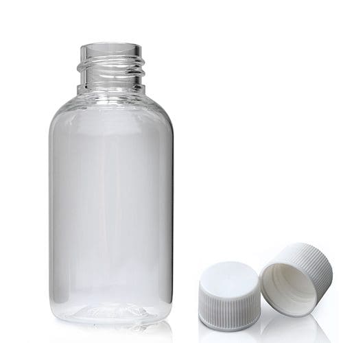 50ml PET Boston Bottle With Screw Cap - Ampulla- 0161 367 1414