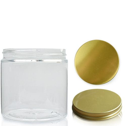 200ml Wide Neck Screw Top Jar With Gold Cap - Ampulla Ltd