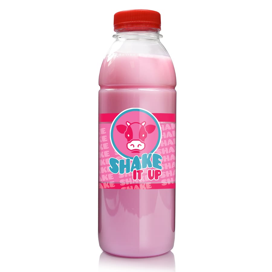 500ml Plastic Milkshake Bottle With Cap - Ampulla Packaging